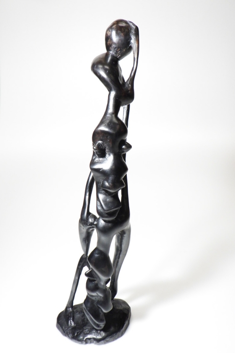 マコンデ彫刻　シャタニ　タンザニア　黒檀